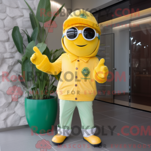 Lemon Yellow Apricot mascot...