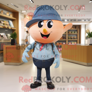 Peach Ray maskotdraktfigur...