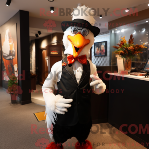 Rust Rooster maskot drakt...
