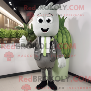 Grå selleri maskot kostume...