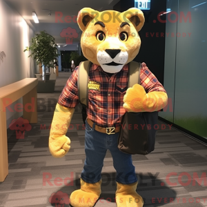 Gold Mountain Lion mascot...