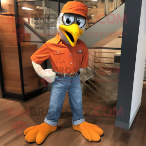 Orange Hawk maskot kostume...