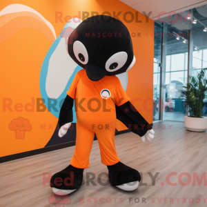 Orange Killer Whale mascot...