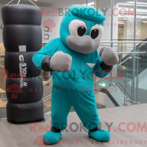 Teal Boxhandschuh...