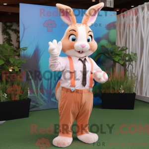 Peach Rabbit maskot kostume...