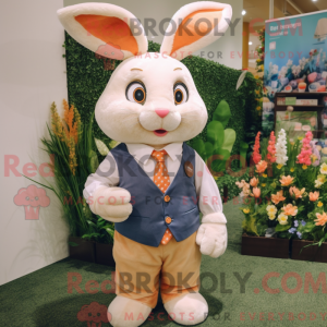 Peach Rabbit maskot kostume...