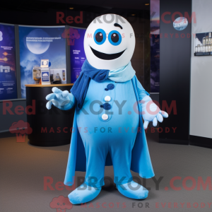 Blue Ghost maskot kostume...