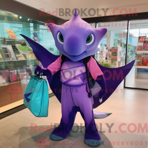 Personaggio mascotte viola...
