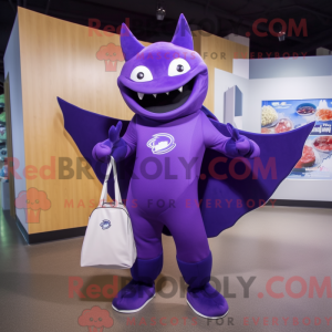 Lilla Manta Ray maskot...