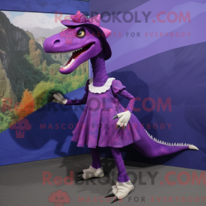 Lilla Spinosaurus maskot...