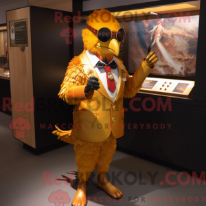 Guldfasan maskot kostume...