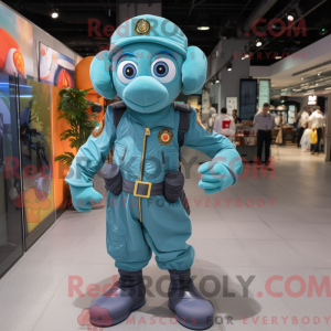 Maskotdraktfigur Cyan...