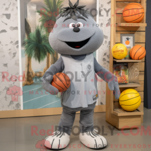 Grå Squash maskot kostume...