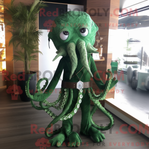 Forest Green Kraken mascot...