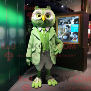Lime Green Owl maskot...