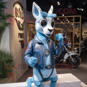 Sky Blue Gazelle mascotte...