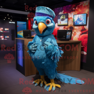 Blue Parrot mascot costume...