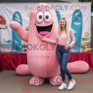 Pink Hot Dogs maskot...
