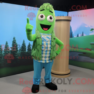 Personaggio mascotte ciano...