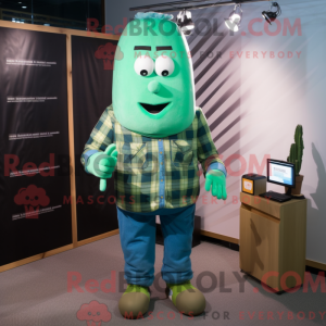 Cyan asparges maskot...