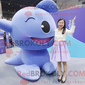 Lavender Blue Whale mascot...