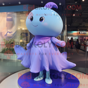 Lavender Blue Whale mascot...