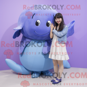 Lavender Blue Whale mascot...