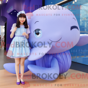 Lavender Blue Whale mascot...