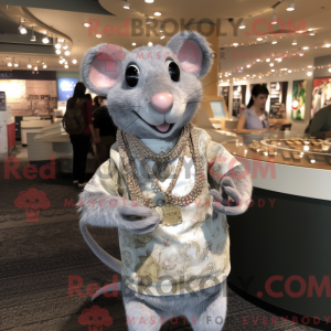 Silver Rat-mascottekostuum...