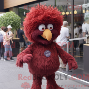 Maroon Fried Chicken mascot...