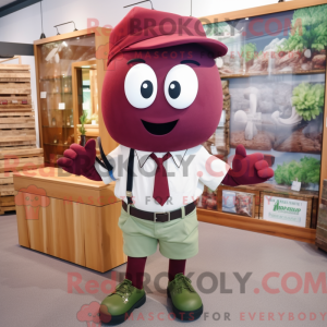Maroon Cucumber maskot...