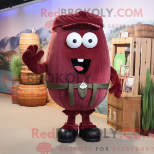 Maroon Cucumber maskot...