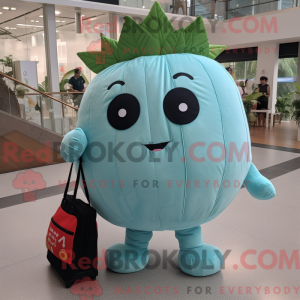 Sky Blue Watermelon maskot...