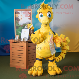 Yellow Seahorse mascot...
