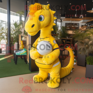 Yellow Seahorse mascot...