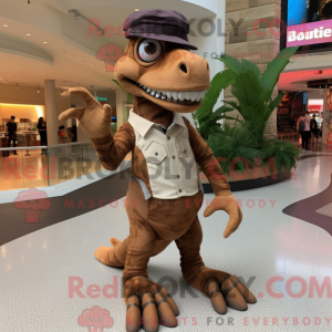 Brown Velociraptor mascot...
