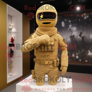 Goldener Soldat Maskottchen...