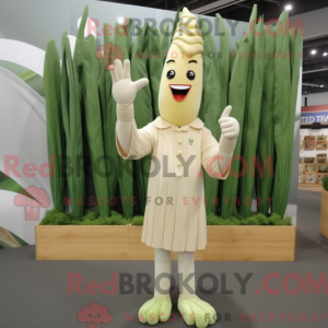 Beżowy asparges maskot...