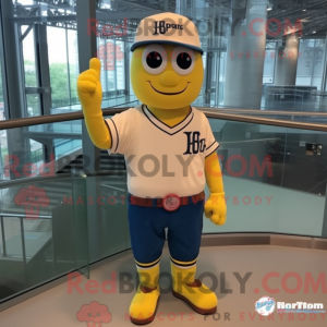 Guante de béisbol amarillo...
