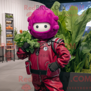 Magenta Beet maskot kostume...