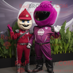 Magenta Beet maskot kostyme...