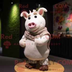 White Sow maskot kostyme...