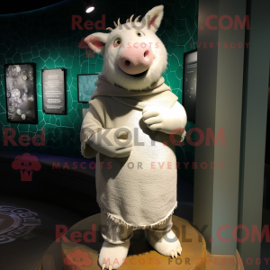White Sow mascottekostuum...