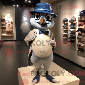 Maskotdraktfigur Beige Blue...