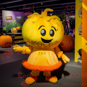Yellow Pumpkin mascot...