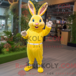 Yellow Wild Rabbit mascot...