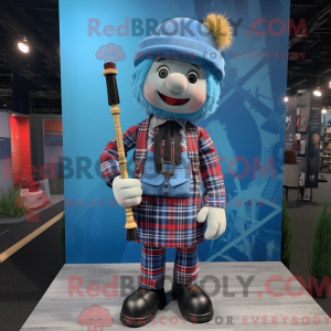 Sky Blue Bagpipe mascot...