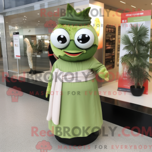 Olive Sushi mascot costume...