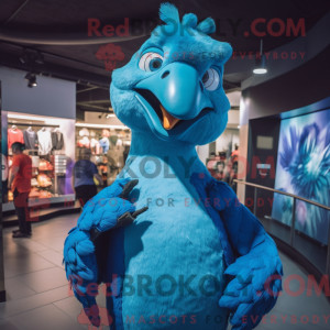 Blue Dodo Bird maskot...