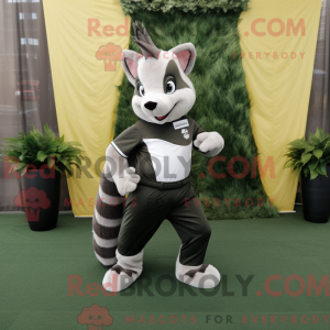 Olive Skunk maskot kostyme...